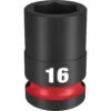 Milwaukee 49-66-6248 SHOCKWAVE Impact Duty 1/2 Drive 16MM Standard 6 Point Socket
