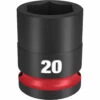 Milwaukee 49-66-6252 SHOCKWAVE Impact Duty 1/2 Drive 20MM Standard 6 Point Socket
