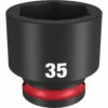 Milwaukee 49-66-6267 SHOCKWAVE Impact Duty 1/2 Drive 35MM Standard 6 Point Socket