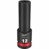 Milwaukee 49-66-6273 SHOCKWAVE Impact Duty 1/2 Drive 12MM Deep 6 Point Socket