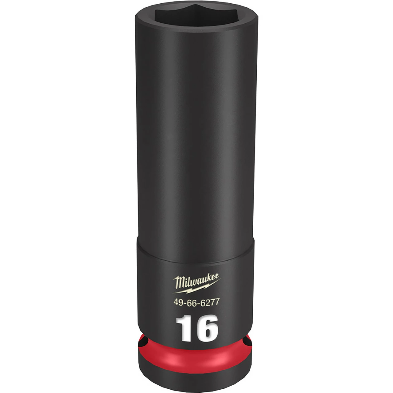 Milwaukee 49-66-6277 SHOCKWAVE Impact Duty 1/2 Drive 16MM Deep 6 Point Socket 1 Milwaukee 49-66-6277 SHOCKWAVE Impact Duty 1/2 Drive 16MM Deep 6 Point Socket