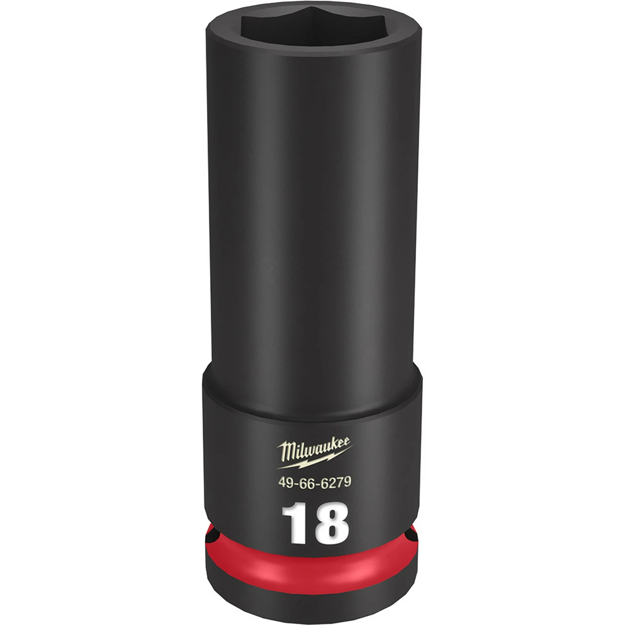 Milwaukee 49-66-6279 SHOCKWAVE Impact Duty 1/2 Drive 18MM Deep 6 Point Socket 1 Milwaukee 49-66-6279 SHOCKWAVE Impact Duty 1/2 Drive 18MM Deep 6 Point Socket