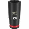 Milwaukee 49-66-6285 SHOCKWAVE Impact Duty 1/2 In. Drive 24MM Deep 6 Point Socket