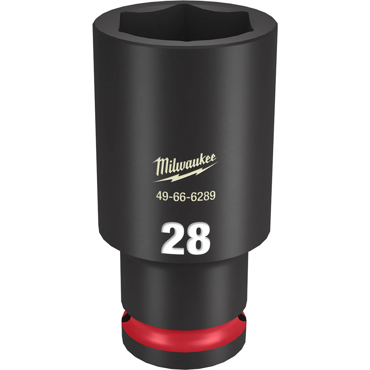 Milwaukee 49-66-6289 SHOCKWAVE Impact Duty 1/2 Drive 28MM Deep 6 Point Socket 1 Milwaukee 49-66-6289 SHOCKWAVE Impact Duty 1/2 Drive 28MM Deep 6 Point Socket