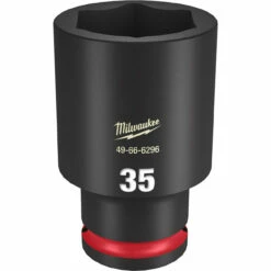 Milwaukee 49-66-6296 SHOCKWAVE Impact Duty 1/2 Drive 35MM Deep 6 Point Socket
