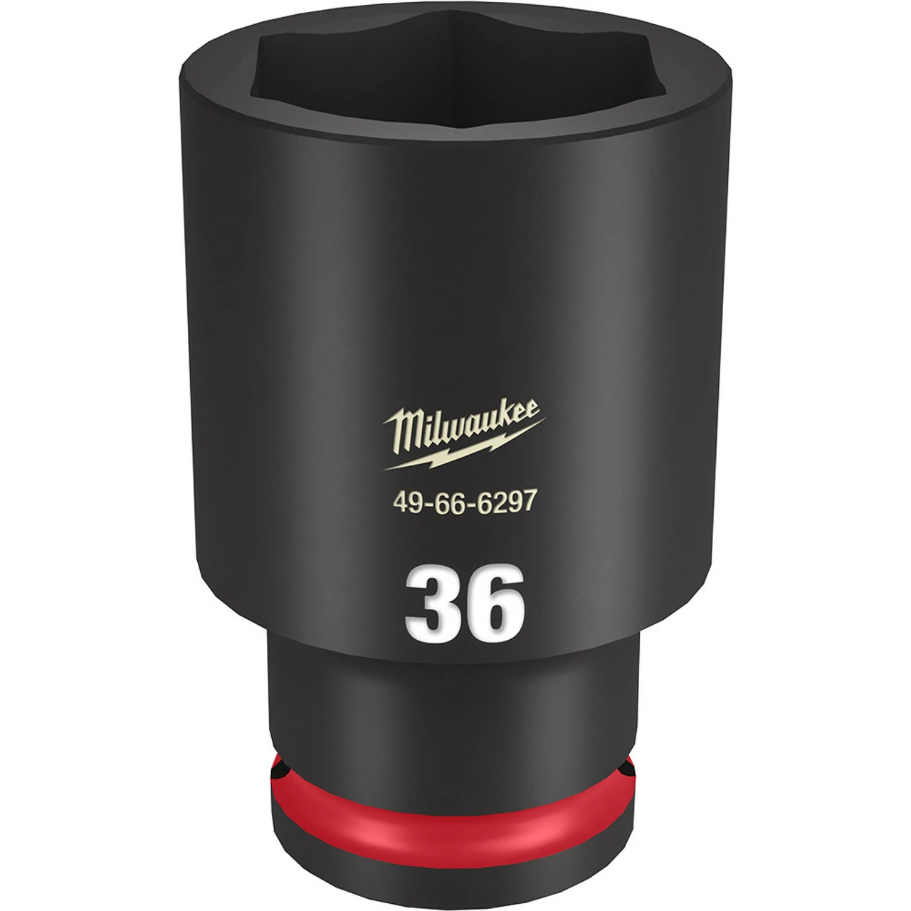 Milwaukee 49-66-6297 SHOCKWAVE Impact Duty 1/2 Drive 36MM Deep 6 Point Socket 1 Milwaukee 49-66-6297 SHOCKWAVE Impact Duty 1/2 Drive 36MM Deep 6 Point Socket
