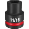 Milwaukee 49-66-6302 SHOCKWAVE Impact Duty 3/4 Drive 11/16 Standard 6 Point Socket