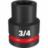 Milwaukee 49-66-6303 SHOCKWAVE Impact Duty 3/4 Drive 3/4 Standard 6 Point Socket