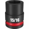 Milwaukee 49-66-6306 SHOCKWAVE Impact Duty 3/4 Drive 15/16 Standard 6 Point Socket