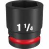 Milwaukee 49-66-6311 SHOCKWAVE Impact Duty 3/4 Drive 1-1/4 Standard 6 Point Socket