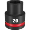 Milwaukee 49-66-6358 SHOCKWAVE Impact Duty 3/4 Drive 20MM Standard 6 Point Socket