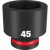 Milwaukee 49-66-6383 SHOCKWAVE Impact Duty 3/4 Drive 45MM Standard 6 Point Socket