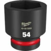 Milwaukee 49-66-6609 SHOCKWAVE Impact Duty 1 Drive 54MM Standard 6 Point Socket