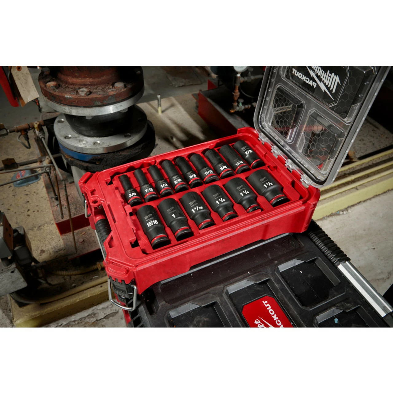 Milwaukee 49-66-6802 SHOCKWAVE Impact Duty Socket 1/2 Dr 15 Pc SAE PACKOUT Set 2 Milwaukee 49-66-6802 SHOCKWAVE Impact Duty Socket 1/2 Dr 15 Pc SAE PACKOUT Set - Image 2